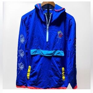 Rue21 Y2K Medium Pullover Windbreaker Jacket Embroidered Back Graphic Mall Brand